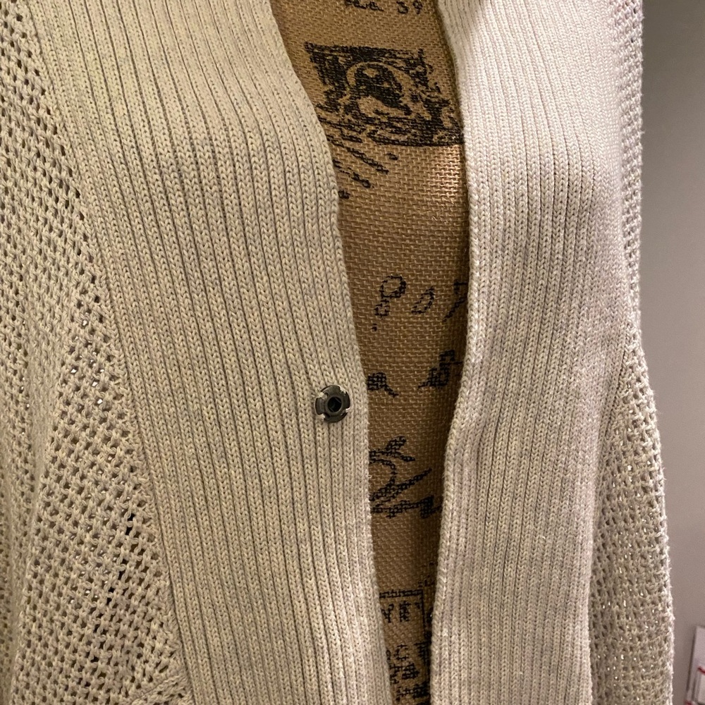 Prana lightweight cream cardigan size small